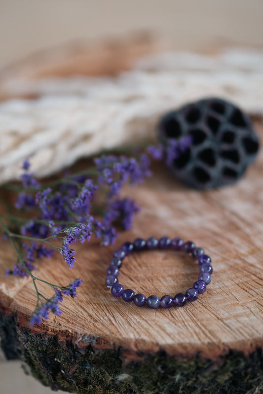 Náramek z minerálních kamenů Ametyst