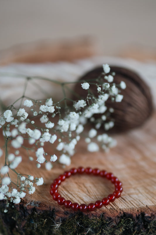 Náramek z minerálních kamenů Carneol